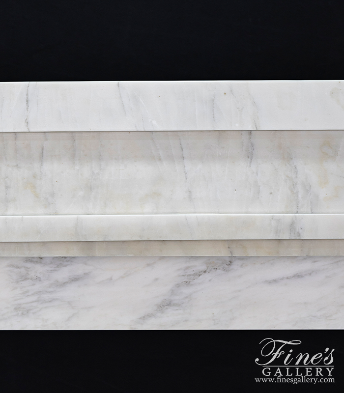 Marble Fireplaces  - A Contemporary Mantel In Statuary Marble - MFP-2478